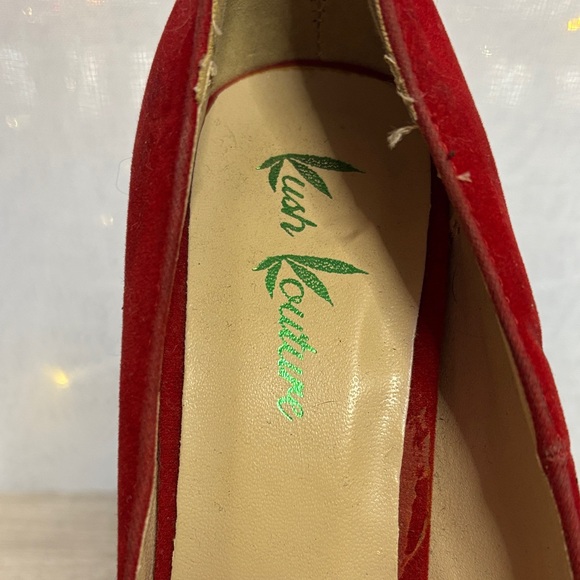 Kush Kouture Red Spiked Platform Heels Size: 7 - Picture 2 of 12